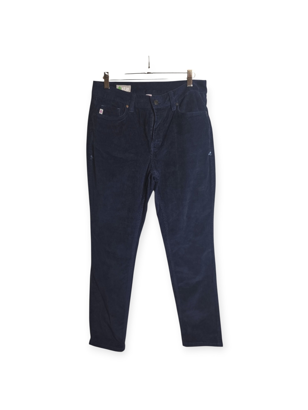 Women's Stio Rivet Cord pants in navy, size 8S